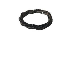 Austrian‎ Crystal Stretch Bracelet 3 Row Bracelet Black